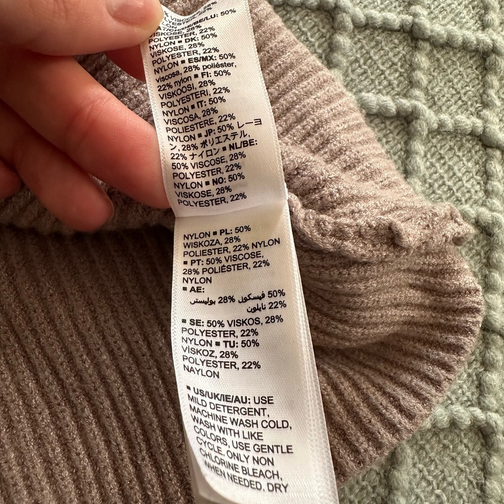 Women's Ribbed Sweater - Taupe - Picture 5 of 6